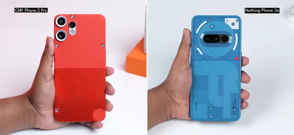 CMF Phone 2 Pro vs Nothing Phone 3a: Detailed Comparison and Review 5 CMF Phone 2 Pro vs Nothing Phone 3a Design 6