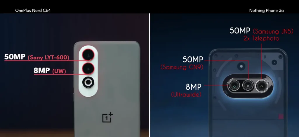 Nothing Phone 3a vs OnePlus Nord CE 4: Which Smartphone Should You Buy Under ₹25,000? 20 Nothing Phone 3a vs OnePlus Nord CE 4 Camera