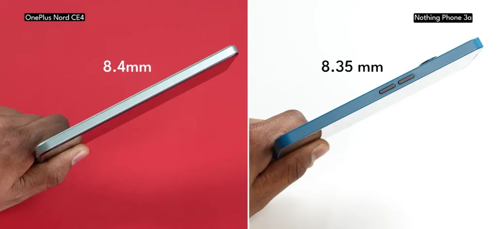 Nothing Phone 3a vs OnePlus Nord CE 4: Which Smartphone Should You Buy Under ₹25,000? 5 Nothing Phone 3a vs OnePlus Nord CE 4 Design 5
