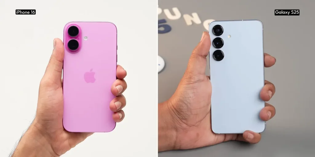 Samsung Galaxy S25 vs iPhone 16: Which Flagship Should You Buy in 2025? 1 Samsung Galaxy S25 vs iPhone 16 Design 1