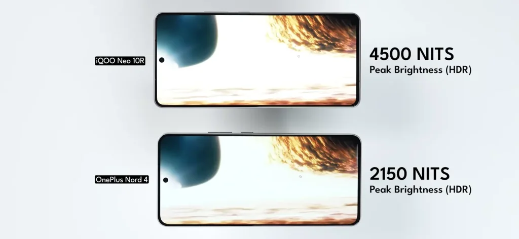 iQOO Neo 10R vs OnePlus Nord 4: Which Phone Should You Buy Under ₹25,000? 9 iQOO Neo 10R vs OnePlus Nord 4 Display 3