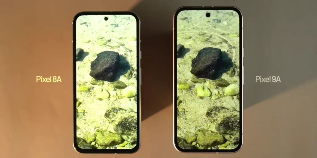 Google Pixel 8a vs Pixel 9a Display 2
