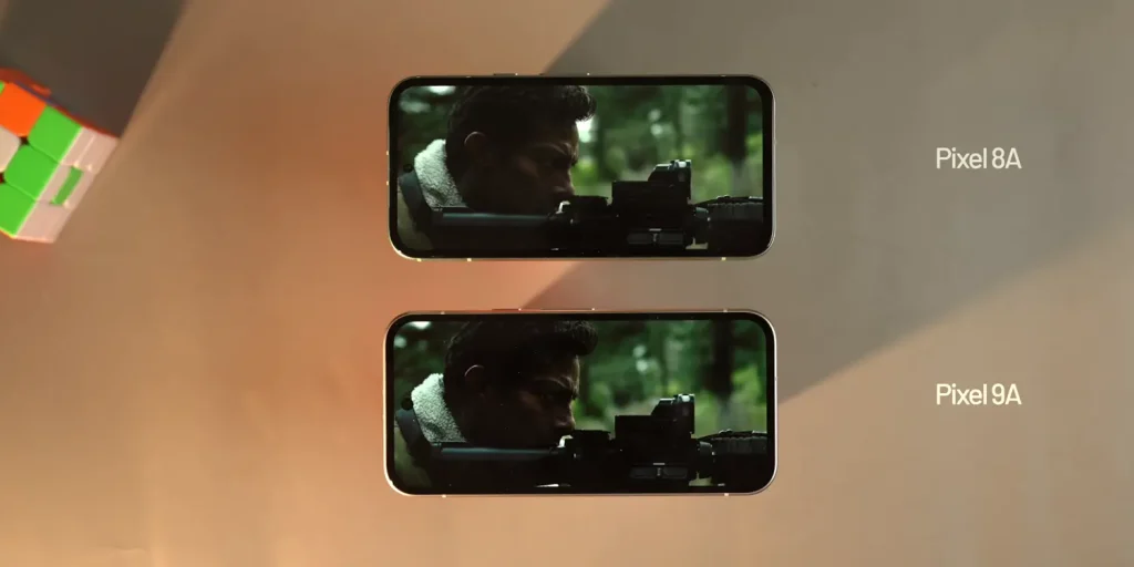 Google Pixel 8a vs Pixel 9a Display 4
