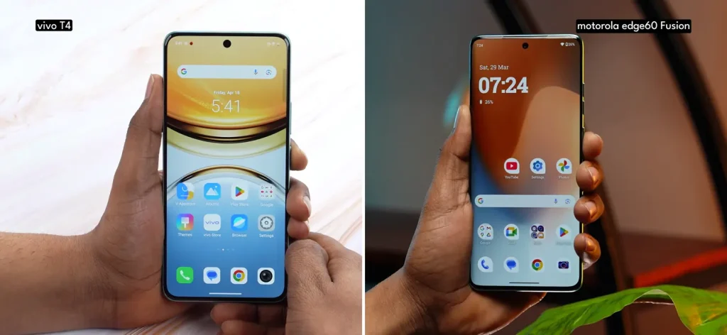 Motorola H60 Fusion vs Vivo T4: Which Smartphone Should You Buy Under ₹22,000? 38 Motorola H60 Fusion vs Vivo T4 Software